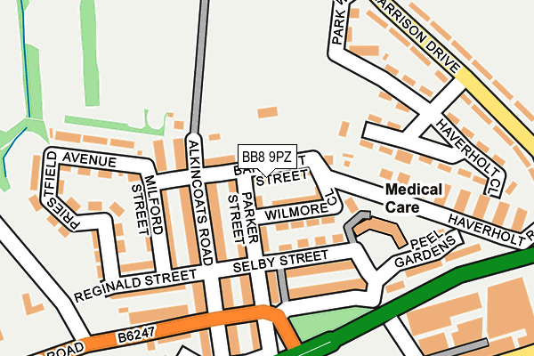 BB8 9PZ map - OS OpenMap – Local (Ordnance Survey)