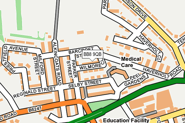 BB8 9QB map - OS OpenMap – Local (Ordnance Survey)
