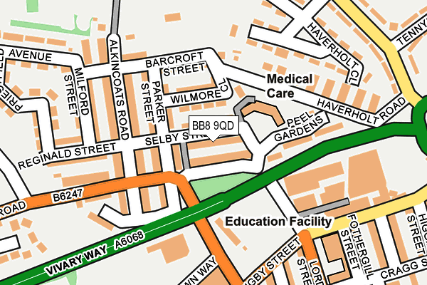 BB8 9QD map - OS OpenMap – Local (Ordnance Survey)