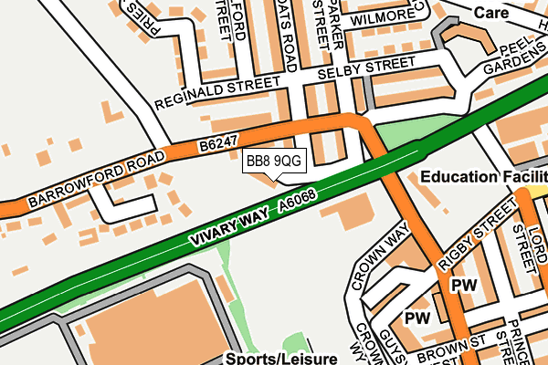 BB8 9QG map - OS OpenMap – Local (Ordnance Survey)