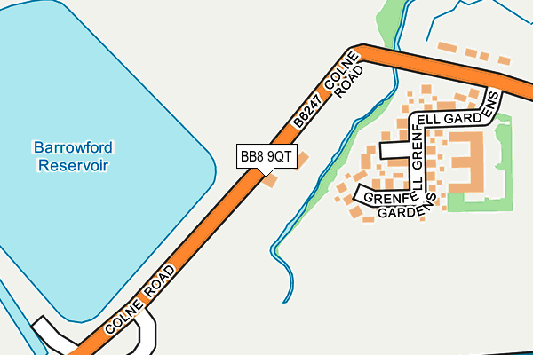 BB8 9QT map - OS OpenMap – Local (Ordnance Survey)