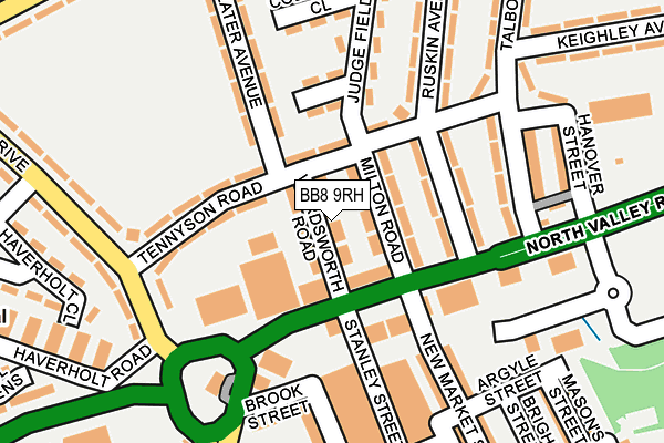 BB8 9RH map - OS OpenMap – Local (Ordnance Survey)