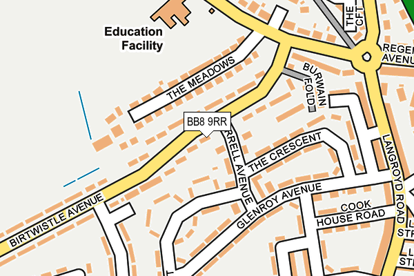 BB8 9RR map - OS OpenMap – Local (Ordnance Survey)