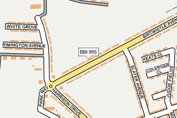 BB8 9RS map - OS OpenMap – Local (Ordnance Survey)