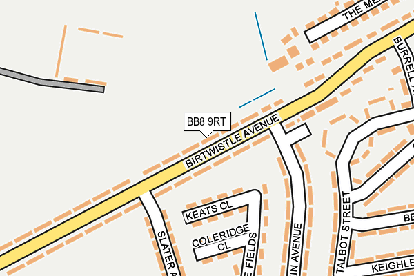 BB8 9RT map - OS OpenMap – Local (Ordnance Survey)