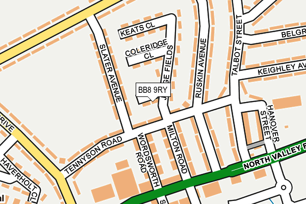 BB8 9RY map - OS OpenMap – Local (Ordnance Survey)