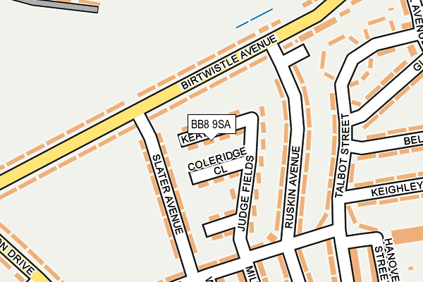BB8 9SA map - OS OpenMap – Local (Ordnance Survey)