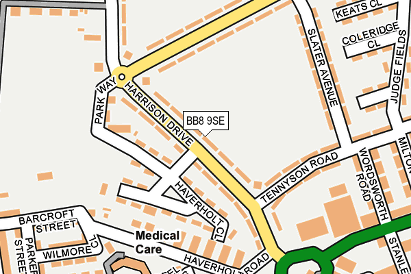 BB8 9SE map - OS OpenMap – Local (Ordnance Survey)