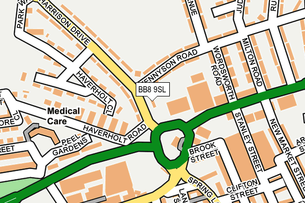 BB8 9SL map - OS OpenMap – Local (Ordnance Survey)
