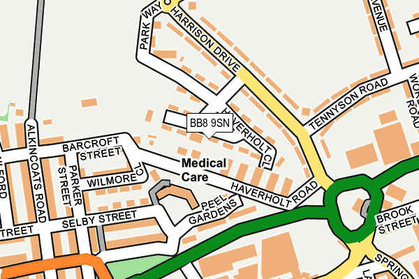 BB8 9SN map - OS OpenMap – Local (Ordnance Survey)