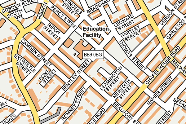 BB9 0BG map - OS OpenMap – Local (Ordnance Survey)