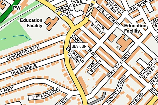 BB9 0BN map - OS OpenMap – Local (Ordnance Survey)