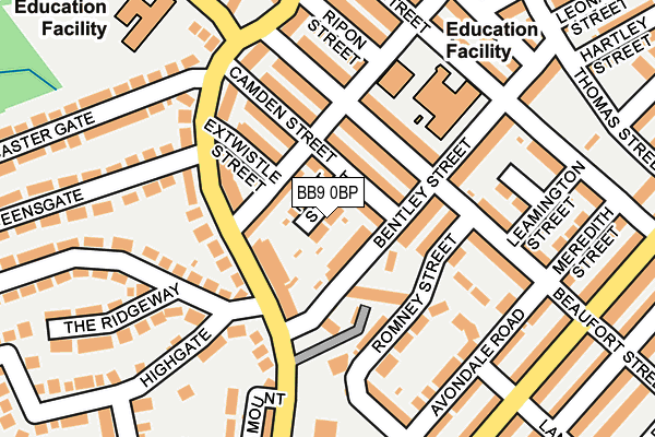 BB9 0BP map - OS OpenMap – Local (Ordnance Survey)