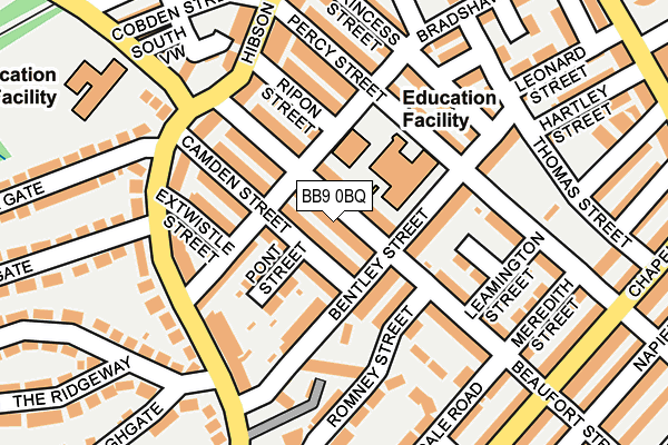 BB9 0BQ map - OS OpenMap – Local (Ordnance Survey)