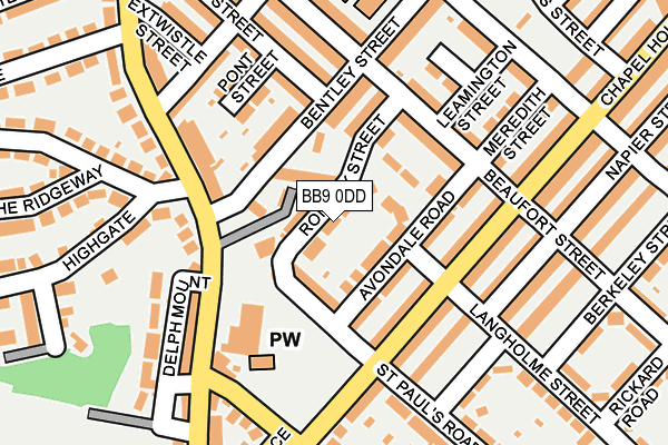 BB9 0DD map - OS OpenMap – Local (Ordnance Survey)