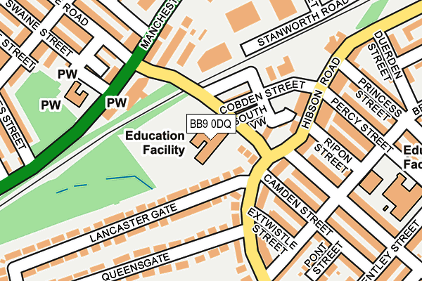 BB9 0DQ map - OS OpenMap – Local (Ordnance Survey)