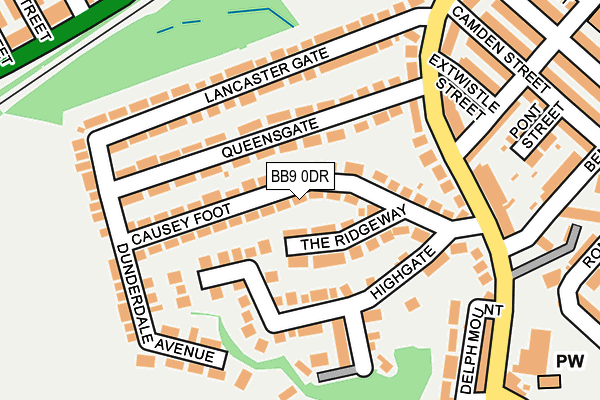 BB9 0DR map - OS OpenMap – Local (Ordnance Survey)