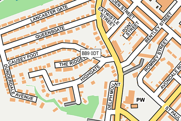 BB9 0DT map - OS OpenMap – Local (Ordnance Survey)