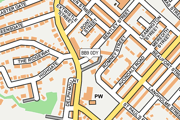 BB9 0DY map - OS OpenMap – Local (Ordnance Survey)