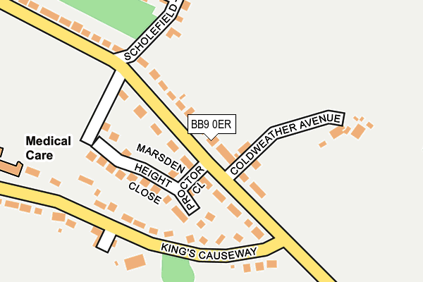 BB9 0ER map - OS OpenMap – Local (Ordnance Survey)