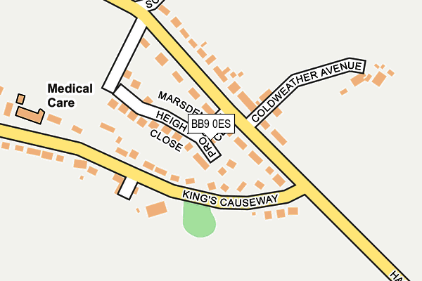 BB9 0ES map - OS OpenMap – Local (Ordnance Survey)