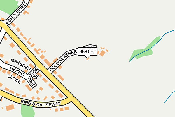BB9 0ET map - OS OpenMap – Local (Ordnance Survey)