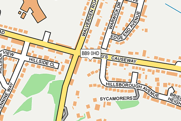 BB9 0HD map - OS OpenMap – Local (Ordnance Survey)