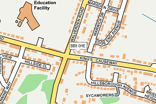 BB9 0HE map - OS OpenMap – Local (Ordnance Survey)