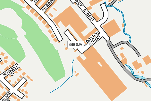 BB9 0JA map - OS OpenMap – Local (Ordnance Survey)