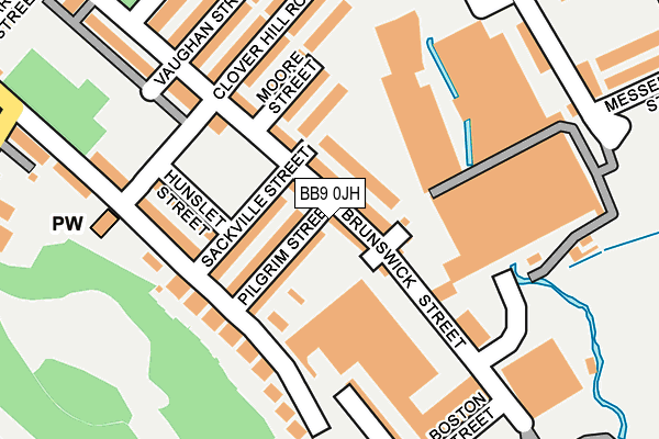 BB9 0JH map - OS OpenMap – Local (Ordnance Survey)