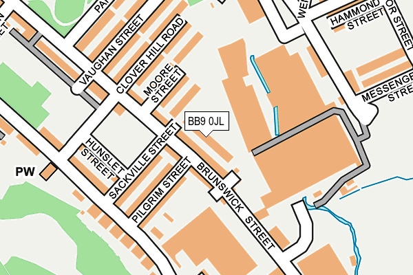 BB9 0JL map - OS OpenMap – Local (Ordnance Survey)