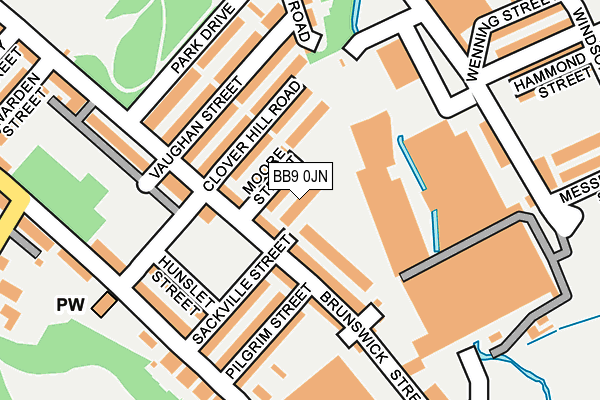 BB9 0JN map - OS OpenMap – Local (Ordnance Survey)