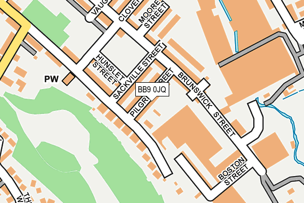 BB9 0JQ map - OS OpenMap – Local (Ordnance Survey)