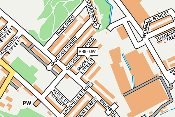 BB9 0JW map - OS OpenMap – Local (Ordnance Survey)