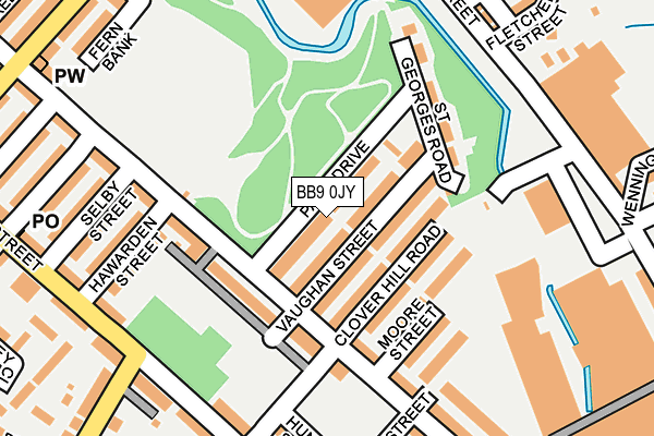 BB9 0JY map - OS OpenMap – Local (Ordnance Survey)