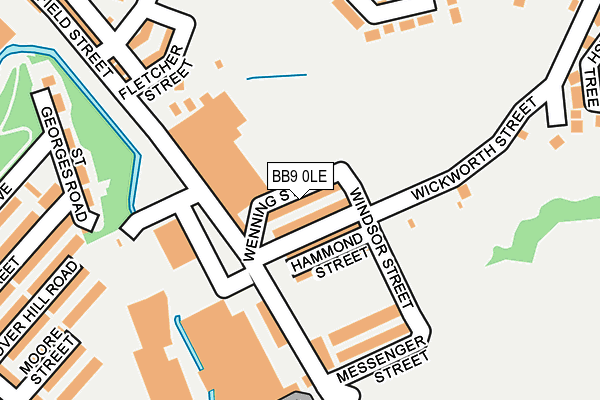 BB9 0LE map - OS OpenMap – Local (Ordnance Survey)