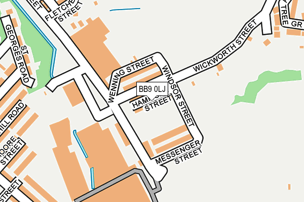 BB9 0LJ map - OS OpenMap – Local (Ordnance Survey)