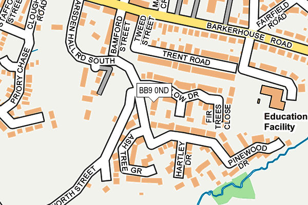 BB9 0ND map - OS OpenMap – Local (Ordnance Survey)