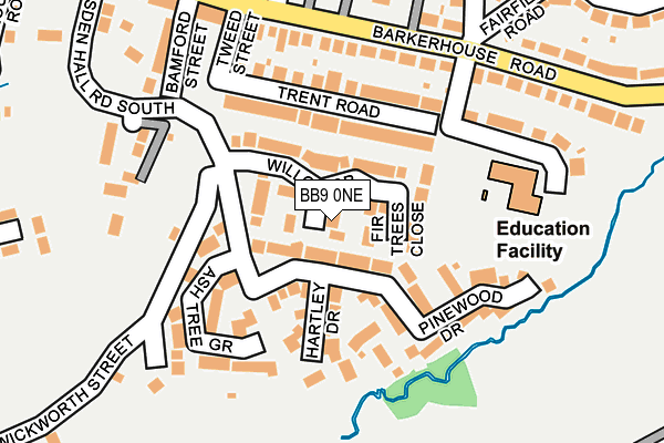 BB9 0NE map - OS OpenMap – Local (Ordnance Survey)