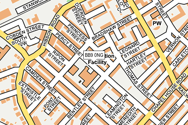 BB9 0NG map - OS OpenMap – Local (Ordnance Survey)