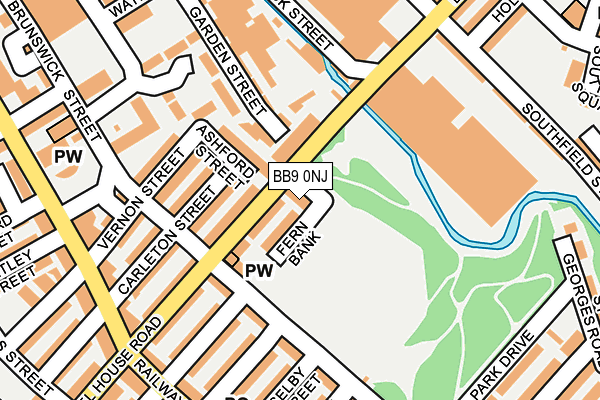 BB9 0NJ map - OS OpenMap – Local (Ordnance Survey)