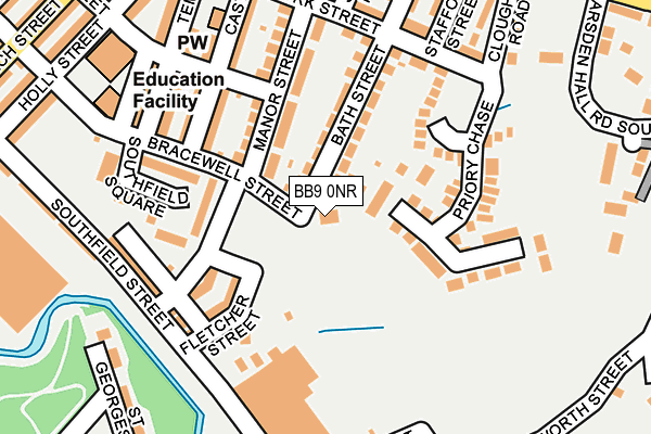 BB9 0NR map - OS OpenMap – Local (Ordnance Survey)