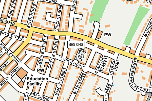 BB9 0NS map - OS OpenMap – Local (Ordnance Survey)