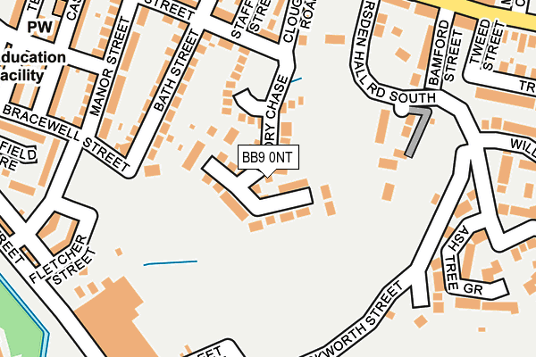 BB9 0NT map - OS OpenMap – Local (Ordnance Survey)