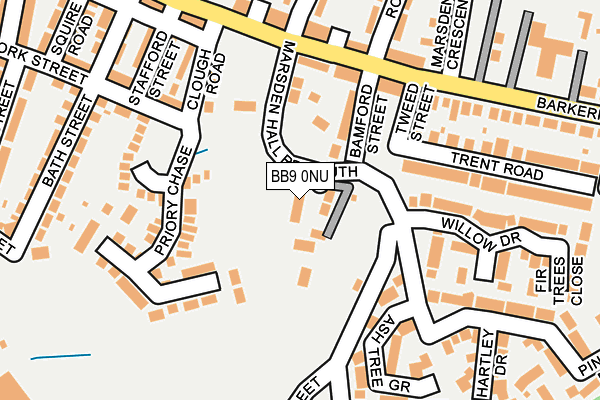 BB9 0NU map - OS OpenMap – Local (Ordnance Survey)