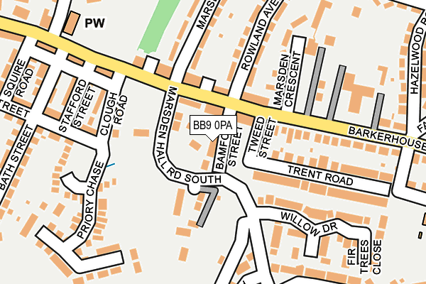 BB9 0PA map - OS OpenMap – Local (Ordnance Survey)