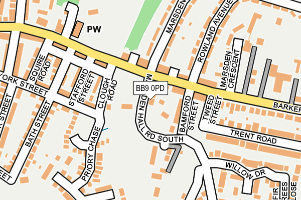 BB9 0PD map - OS OpenMap – Local (Ordnance Survey)