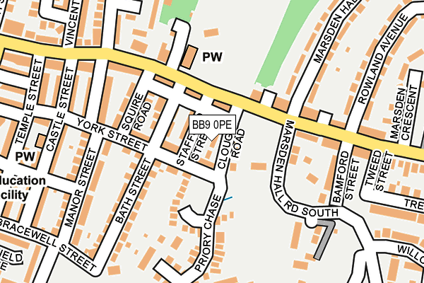 BB9 0PE map - OS OpenMap – Local (Ordnance Survey)