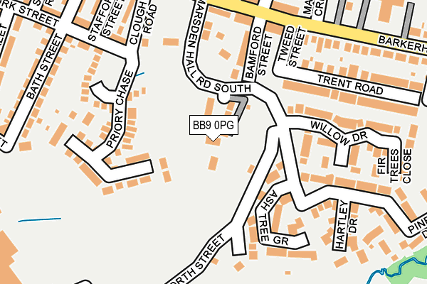 BB9 0PG map - OS OpenMap – Local (Ordnance Survey)