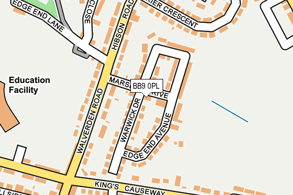 BB9 0PL map - OS OpenMap – Local (Ordnance Survey)